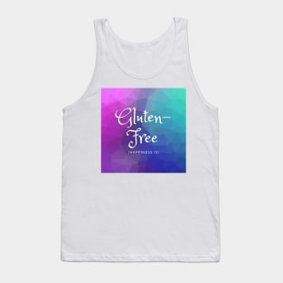 Happiness Is Gluten-Free - Blue, Purple, Teal Tank Top